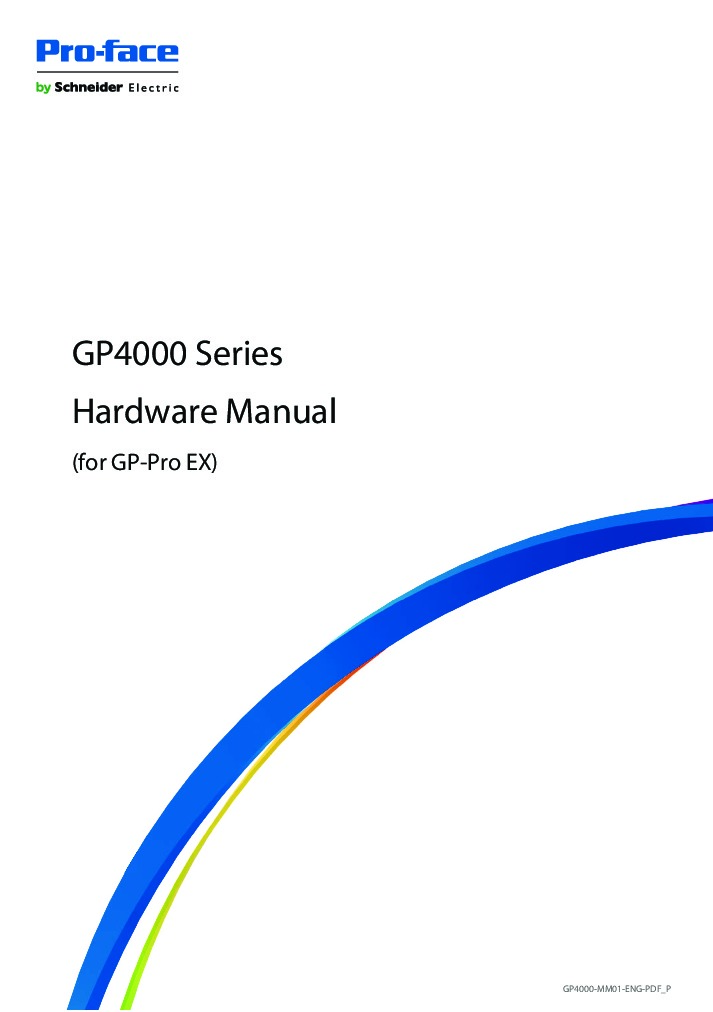 First Page Image of GP-4201TW GP4000 Series Hardware Manual (for GP-Pro EX).pdf